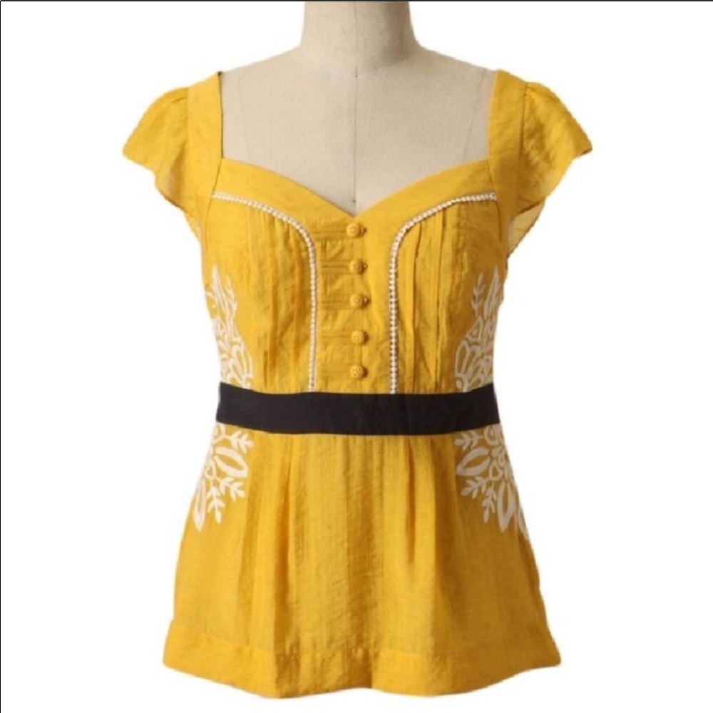 {Anthropologie} Floreat Top